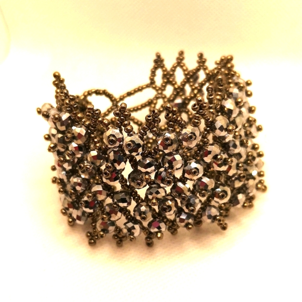 Handmade peyote stitch bracelet